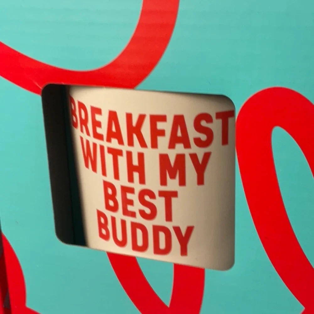 Wild + Woofy pet bowl & mug set in gift box-“BREAKFAST WITH MY BEST BUDDY”